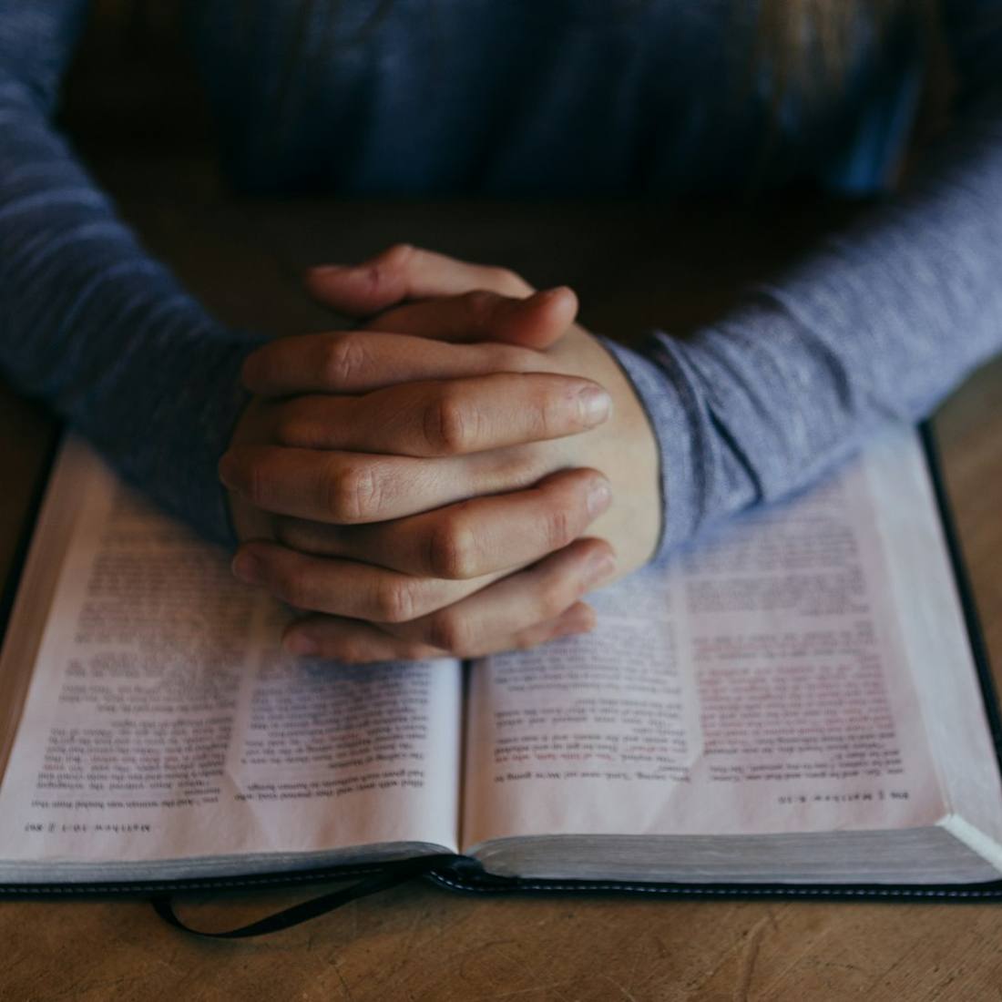 Hands folded in prayer